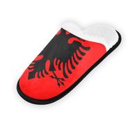 GuoChe Pantofole morbide antiscivolo per interni e casa, scarpe per camera da letto, hotel, viaggi, spa, bandiera nazionale dell'Albania