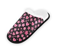 GuoChe Pantofole morbide antiscivolo per interni, pantofole per la casa, per camera da letto, hotel, viaggi, spa, estetica, cuore, stella, leopardo, zebra, fard, Y2k Bimbo
