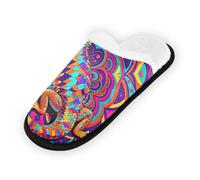 GuoChe Pantofole morbide antiscivolo per interni, scarpe da casa per camera da letto, hotel, viaggi, spa, drago barbuto, design colorato per gli appassionati di animali esotici, Design colorato con