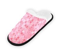 GuoChe Pantofole morbide antiscivolo per interni, scarpe da casa per camera da letto, hotel, viaggi, spa, motivo Xoxo in rosa e rosso, per San Valentino per ragazze Xoxo, Xoxo Pattern in Blush e Rosso