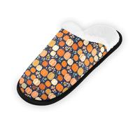 GuoChe Pantofole morbide antiscivolo per interni, scarpe da casa per camera da letto, hotel, viaggi, spa, foglie autunnali, zucca, spezie, raccolto felice autunno