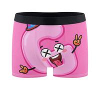 GuoChe Partito Cartone Animato Lettera G Art Uomo Boxer Brevi Pantaloncini Atletici Biancheria Intima per Gli Uomini Biancheria Intima Interni Para, Partito Cartoon Lettera G Art, X-Large