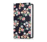GuoChe Passport Holder Brown and White Cow Skin PU Leather Passport Covers Travel Accessory 5.7 * 4.3in