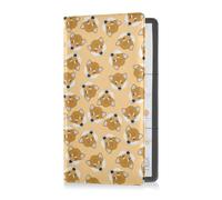 GuoChe Passport Holder Plaid Buffalo PU Leather Passport Covers Travel Accessory 5.7 * 4.3in