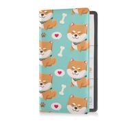 GuoChe Passport Holder Purple Buffalo Plaid PU Leather Passport Covers Travel Accessory 5.7 * 4.3in