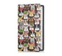 GuoChe Passport Holder Women Abstract Gold Industrial Plaid Check PU Leather Passport Covers Travel Accessory 5.7 * 4.3in