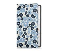 GuoChe Passport Holder Women Anchors Striped Retro Marine PU Leather Passport Covers Travel Accessory 5.7 * 4.3in