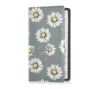GuoChe Passport Holder Women Argyle Plaid Black Yellow PU Leather Passport Covers Travel Accessory 5.7 * 4.3in