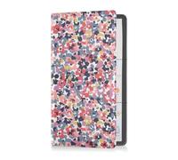 GuoChe Passport Holder Women Berry Square Argyle Plaid Bright PU Leather Passport Covers Travel Accessory 5.7 * 4.3in