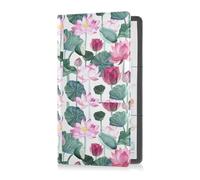 GuoChe Passport Holder Women Black and Red Buffalo Plaid PU Leather Passport Covers Travel Accessory 5.7 * 4.3in