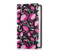GuoChe Passport Holder Women Black and Red Tartan Plaid PU Leather Passport Covers Travel Accessory 5.7 * 4.3in
