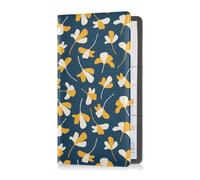 GuoChe Passport Holder Women Black Polka Dots on A White Background PU Leather Passport Covers Travel Accessory 5.7 * 4.3in