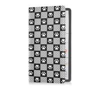 GuoChe Passport Holder Women Blue and Purple Glittering Shiny Stars PU Leather Passport Covers Travel Accessory 5.7 * 4.3in
