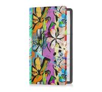 GuoChe Passport Holder Women Blue Gold Pois Polka Dots PU Leather Passport Covers Travel Accessory 5.7 * 4.3in