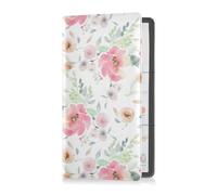 GuoChe Passport Holder Women Blue Orange Classic Plaid PU Leather Passport Covers Travel Accessory 5.7 * 4.3in