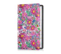 GuoChe Passport Holder Women Blue Yellow Buffalo Plaid PU Leather Passport Covers Travel Accessory 5.7 * 4.3in