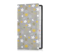 GuoChe Passport Holder Women Bright Yellow Bees PU Leather Passport Covers Travel Accessory 5.7 * 4.3in