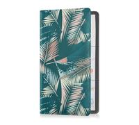 GuoChe Passport Holder Women Brown Buffalo Plaid PU Leather Passport Covers Travel Accessory 5.7 * 4.3in