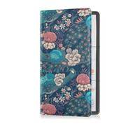 GuoChe Passport Holder Women Buffalo Blue Plaid PU Leather Passport Covers Travel Accessory 5.7 * 4.3in