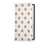 GuoChe Passport Holder Women Buffalo Plaid Black and White PU Leather Passport Covers Travel Accessory 5.7 * 4.3in