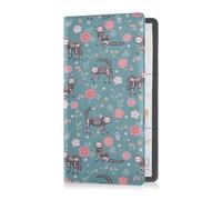 GuoChe Passport Holder Women Buffalo Plaid Check Scotland Christmas PU Leather Passport Covers Travel Accessory 5.7 * 4.3in