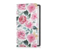 GuoChe Passport Holder Women Cartoon Cute Fishes Yellow PU Leather Passport Covers Travel Accessory 5.7 * 4.3in