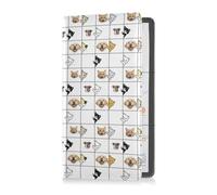 GuoChe Passport Holder Women Cartoon Leaf Mushroom Red PU Leather Passport Covers Travel Accessory 5.7 * 4.3in