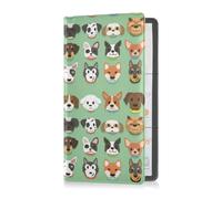 GuoChe Passport Holder Women Cartoon Lion PU Leather Passport Covers Travel Accessory 5.7 * 4.3in