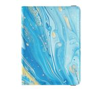GuoChe Passport Holder Women Cartoon Planet Spaceship PU Leather Passport Covers Travel Accessory 5.7 * 4.3in