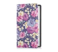 GuoChe Passport Holder Women Cat and Footprints PU Leather Passport Covers Travel Accessory 5.7 * 4.3in
