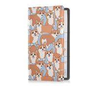 GuoChe Passport Holder Women Cat Unicorn Splash Heart and Stars White PU Leather Passport Covers Travel Accessory 5.7 * 4.3in