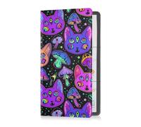 GuoChe Passport Holder Women Cats Kittens PU Leather Passport Covers Travel Accessory 5.7 * 4.3in