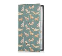 GuoChe Passport Holder Women Christmas Pattern Buffalo Plaid PU Leather Passport Covers Travel Accessory 5.7 * 4.3in