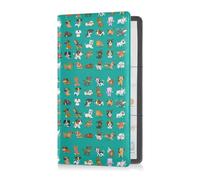 GuoChe Passport Holder Women Christmas Plaid Dark Red Green PU Leather Passport Covers Travel Accessory 5.7 * 4.3in