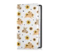 GuoChe Passport Holder Women Christmas Snowflakes Dots PU Leather Passport Covers Travel Accessory 5.7 * 4.3in