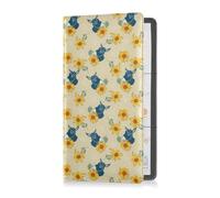 GuoChe Passport Holder Women Crabs on Light Blue Water PU Leather Passport Covers Travel Accessory 5.7 * 4.3in