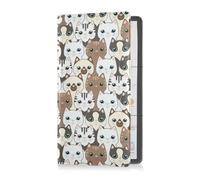 GuoChe Passport Holder Women Cute Cartoon Unicorn Dinosaur PU Leather Passport Covers Travel Accessory 5.7 * 4.3in