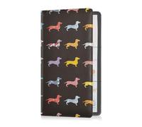 GuoChe Passport Holder Women Cute Dinosaur Blue Green PU Leather Passport Covers Travel Accessory 5.7 * 4.3in