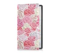 GuoChe Passport Holder Women Dino and Tropical Leaves PU Leather Passport Covers Travel Accessory 5.7 * 4.3in
