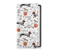 GuoChe Passport Holder Women Dinosaurs PU Leather Passport Covers Travel Accessory 5.7 * 4.3in
