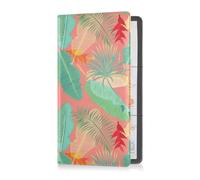 GuoChe Passport Holder Women Dolphins Whales Ships Buttons PU Leather Passport Covers Travel Accessory 5.7 * 4.3in