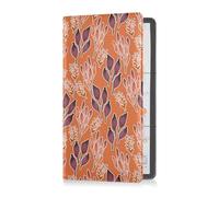 GuoChe Passport Holder Women Elegant Wildflowers Alternate with The Green Lawn PU Leather Passport Covers Travel Accessory 5.7 * 4.3in