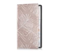 GuoChe Passport Holder Women Floral Doodle Honey Jar Bees Flowers PU Leather Passport Covers Travel Accessory 5.7 * 4.3in