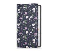 GuoChe Passport Holder Women Flying Bees and Daisy Flower PU Leather Passport Covers Travel Accessory 5.7 * 4.3in