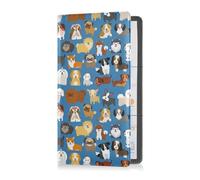 GuoChe Passport Holder Women Friendly Smiling Sharks PU Leather Passport Covers Travel Accessory 5.7 * 4.3in