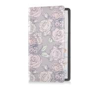 GuoChe Passport Holder Women Gold Line PU Leather Passport Covers Travel Accessory 5.7 * 4.3in