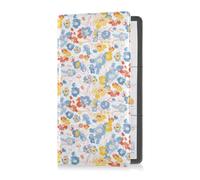 GuoChe Passport Holder Women Gold Pineapple Tropical Hawaiian Mixed Black Polka Dots PU Leather Passport Covers Travel Accessory 5.7 * 4.3in