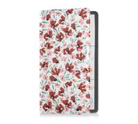 GuoChe Passport Holder Women Green Red Black Buffalo Plaid PU Leather Passport Covers Travel Accessory 5.7 * 4.3in
