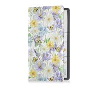 GuoChe Passport Holder Women Grey Buffalo Plaid PU Leather Passport Covers Travel Accessory 5.7 * 4.3in