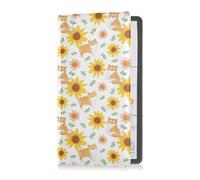 GuoChe Passport Holder Women Halloween Plaid Purple Orange PU Leather Passport Covers Travel Accessory 5.7 * 4.3in